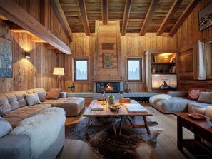 Télévision, cheminée, jeux vidéo, chaîne hi-fi