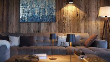 TV, fireplace, video games, stereo