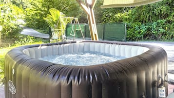 Bungalow, Balcony | Outdoor spa tub