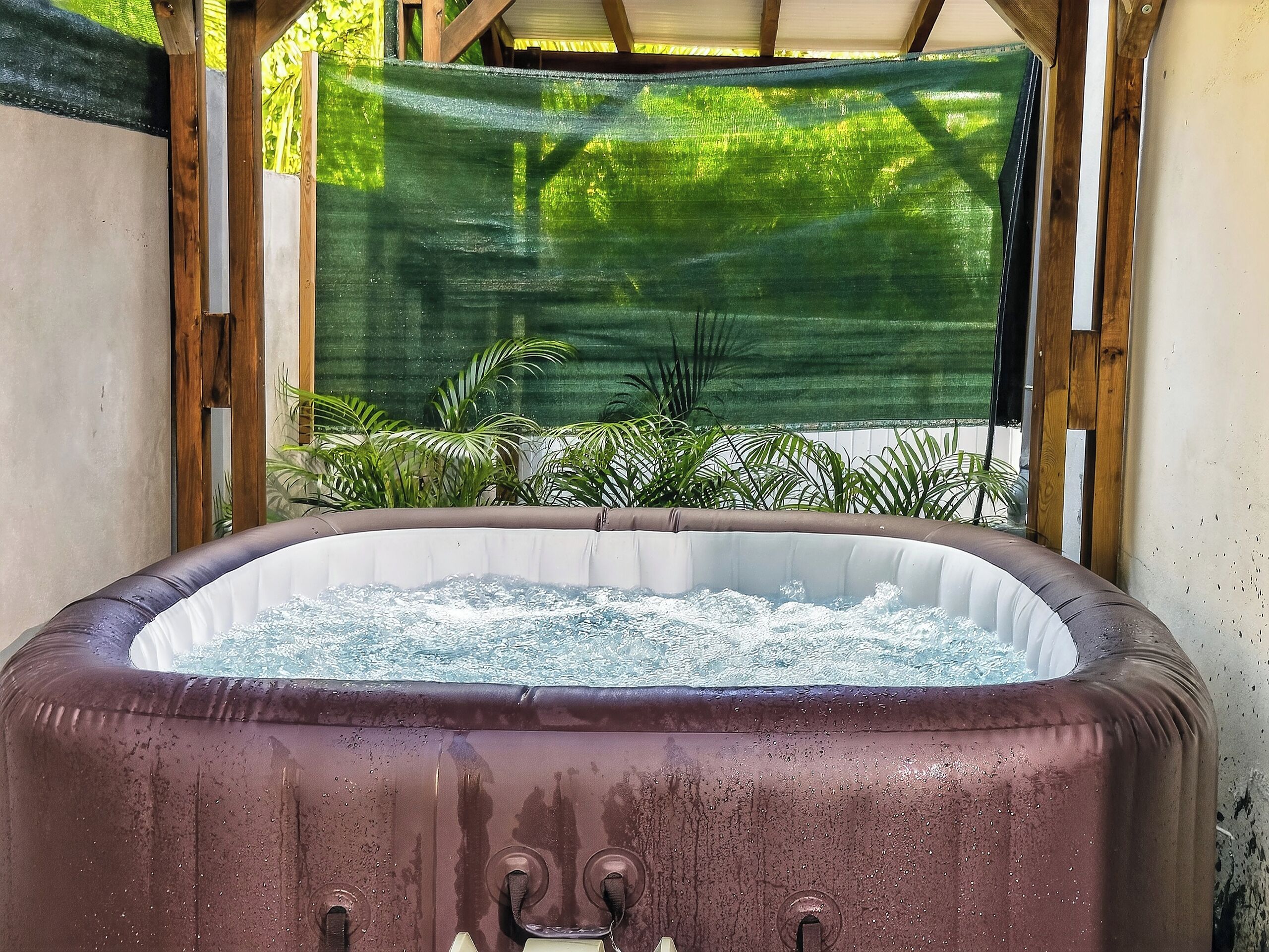 Bungalow, Balcony | Outdoor spa tub