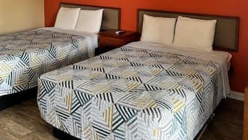 Desk, free WiFi, bed sheets