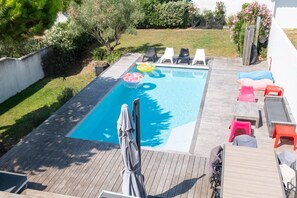 Pool - Ovalie - Stunning Family Home with Swimming Pool Just Steps from the Ocean (RIVEDOUX PLAGE)