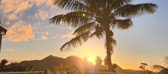 Top of 100m2 villa with pool overlooking les saintes and la soufrière