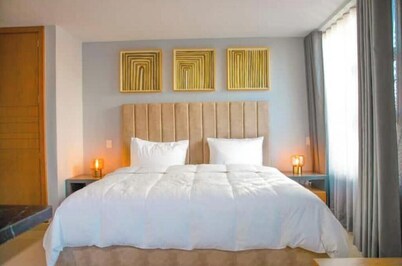 Cedar. Hotel room. New and centrally located.