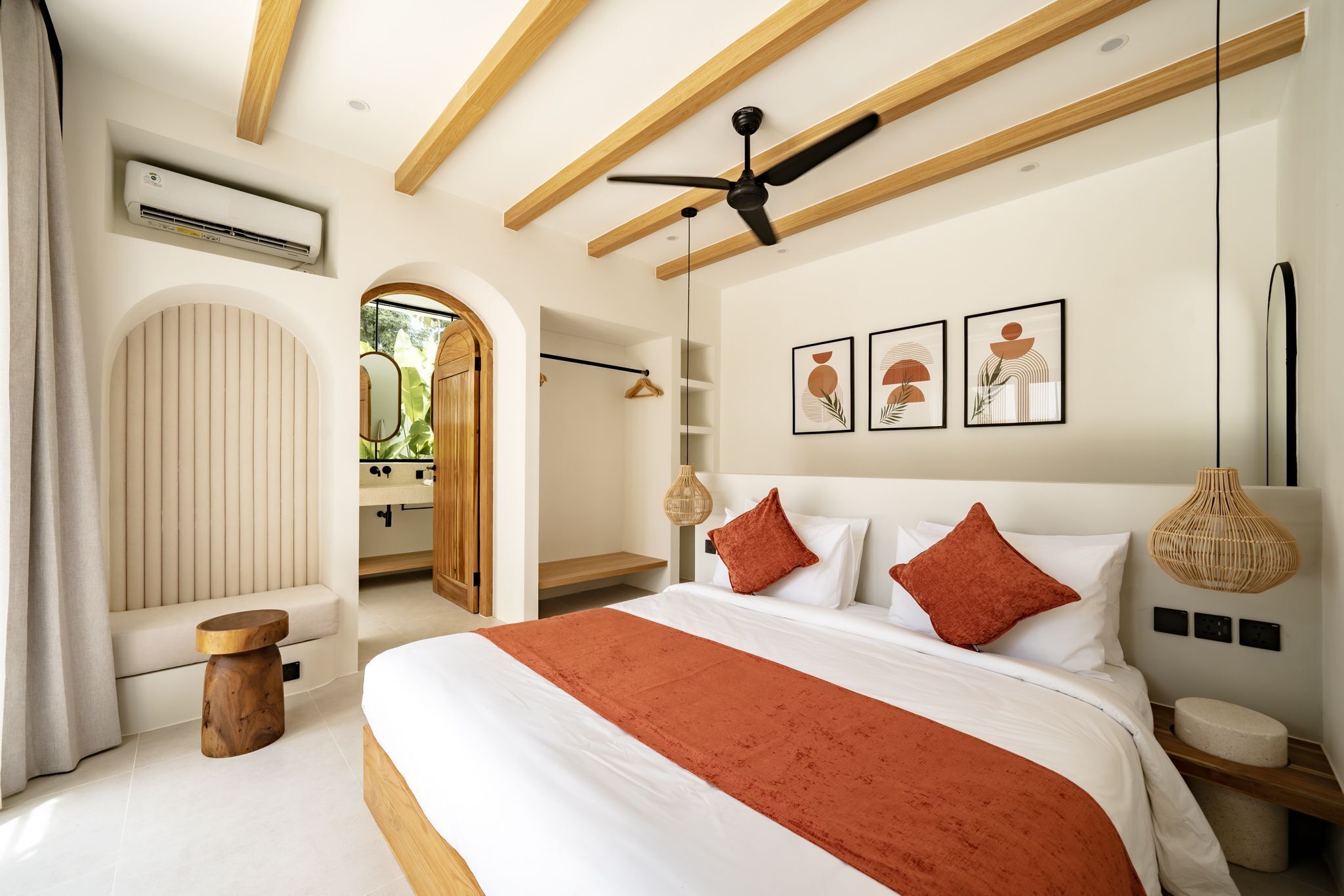 Deluxe Villa, 2 Bedrooms, Patio, Pool View | Egyptian cotton sheets, premium bedding, in-room safe, desk