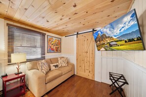 TV, fireplace - 3 BR Beech Mtn Basecamp: 2 Mi to Resort, Fireplace & Firepit (Beech Mountain)