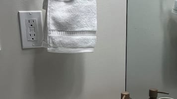Towels, soap, toilet paper