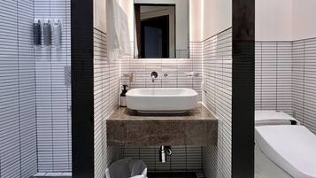 Family Room, Garden View | Bathroom | Shower, hair dryer, bidet, heated floors