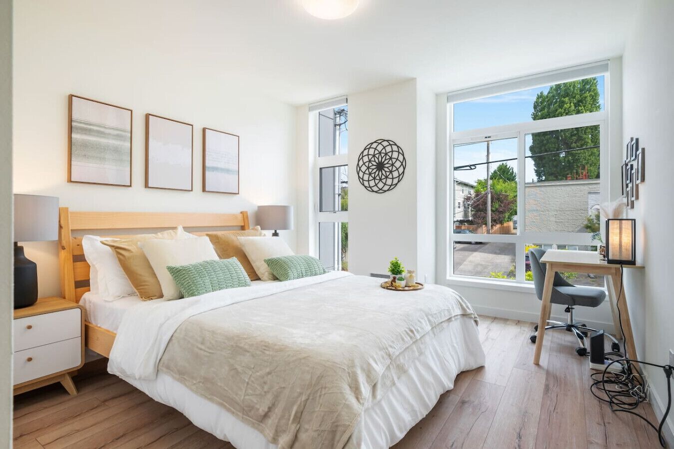 Desk, iron/ironing board, travel crib, free WiFi