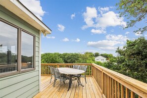 Outdoor dining - Our Haven - 5 BR Soundside Vacation Home in Duck w/Private Pool, Dogs Allowed (Duck)