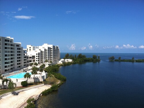 On the Gulf, resort living at its finest. Private beach, heated saltwater pool.