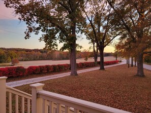 Enjoy stunning sights of red burning bushes during peak fall color. - Shepherd Homestead on 20+ Acres, Close to Everything (Union)