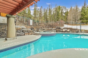Pool - Tranquil Condo In The Trees | Spacious 2Bd Hot Tub & Pool (Canmore)