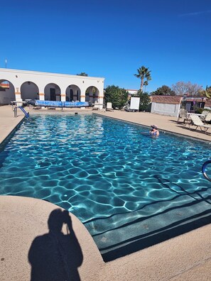 Outdoor pool, a heated pool