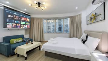 Suíte superluxo | Wi-Fi de cortesia, roupa de cama
