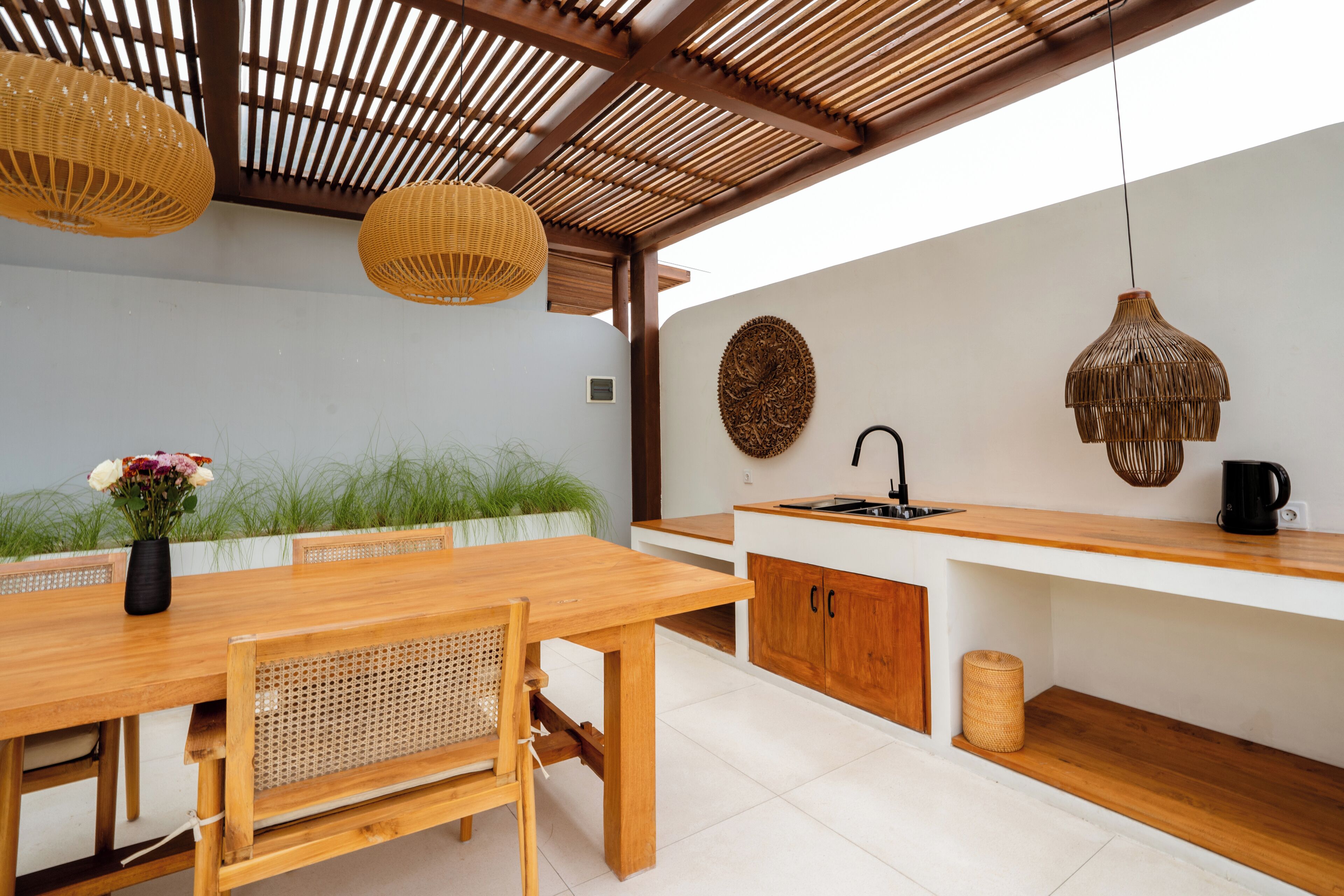 Villa Premium, patio, vue jardin | Restauration extérieure