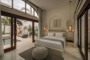 Villa Premium, 2 habitaciones, vistas al jardín | Caja fuerte, cortinas opacas, ropa de cama