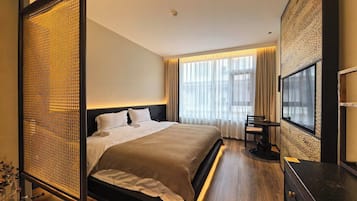 Signature Double Room | Blackout drapes, soundproofing, iron/ironing board, free WiFi