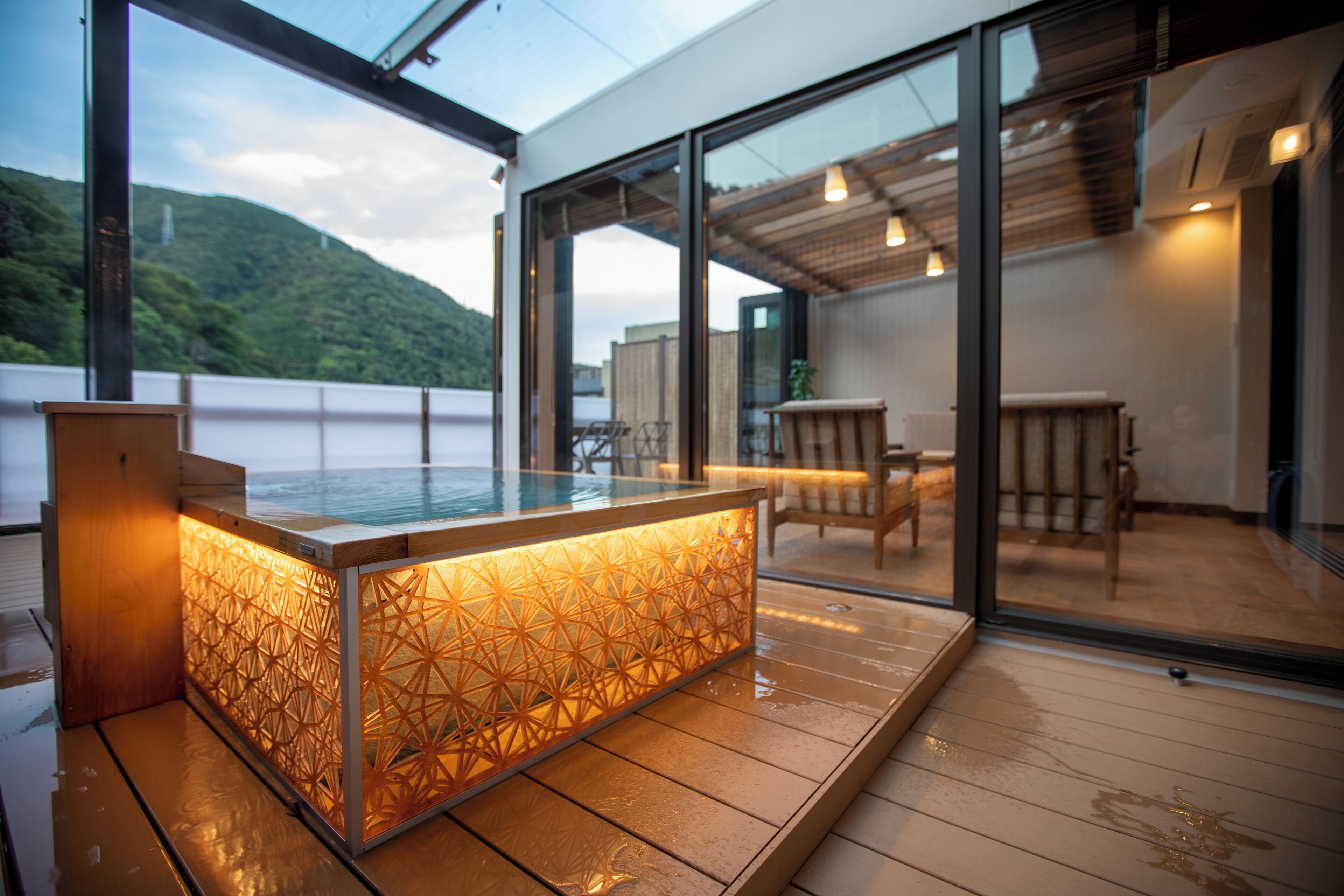 [YAMATSUKI / KANGETSU] - Japanese-Style Room with Hot spring Open Air Bath and Sunroom, Non smoking | Terrace/patio