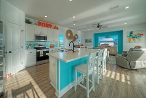 Fridge, microwave, oven, stovetop - Private Pool + Beach Access • Game Room | Barking Shark (Port Aransas)