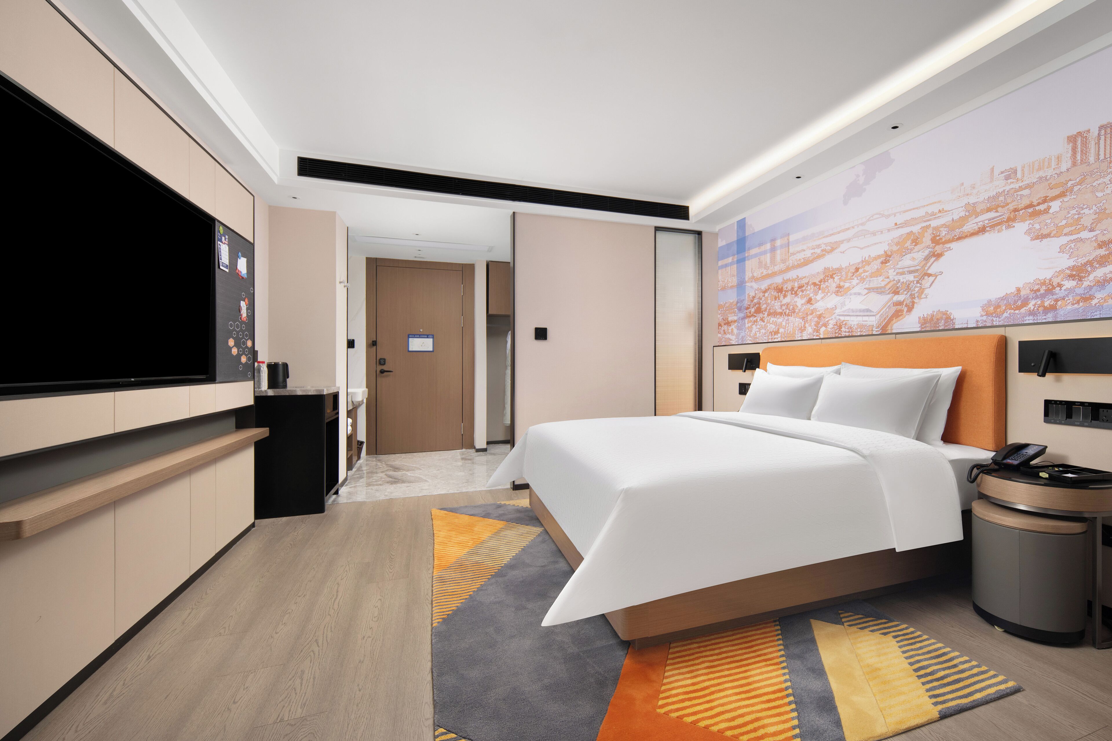 Comfort-dobbeltværelse - byudsigt | Arbejdsområde til bærbare computere, gratis Wi-Fi