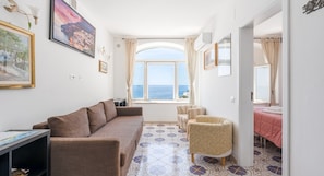 Living area - Positano Center, Large terrace sea view- 2 bedroom, 2 bathroom - Guest 4+2 (Positano)
