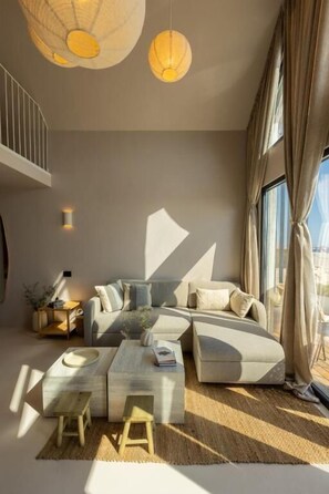 Family Villa, Sea View | Living area | Flat-screen TV - OASIS VILLAGE (Eforie Nord)