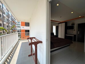 Apartment, 1 Bedroom, Smoking, Balcony | Balcony - Stylish Pool-view Studio With Balcony - New Nordic VIP 3, Pratumnak (Pattaya)