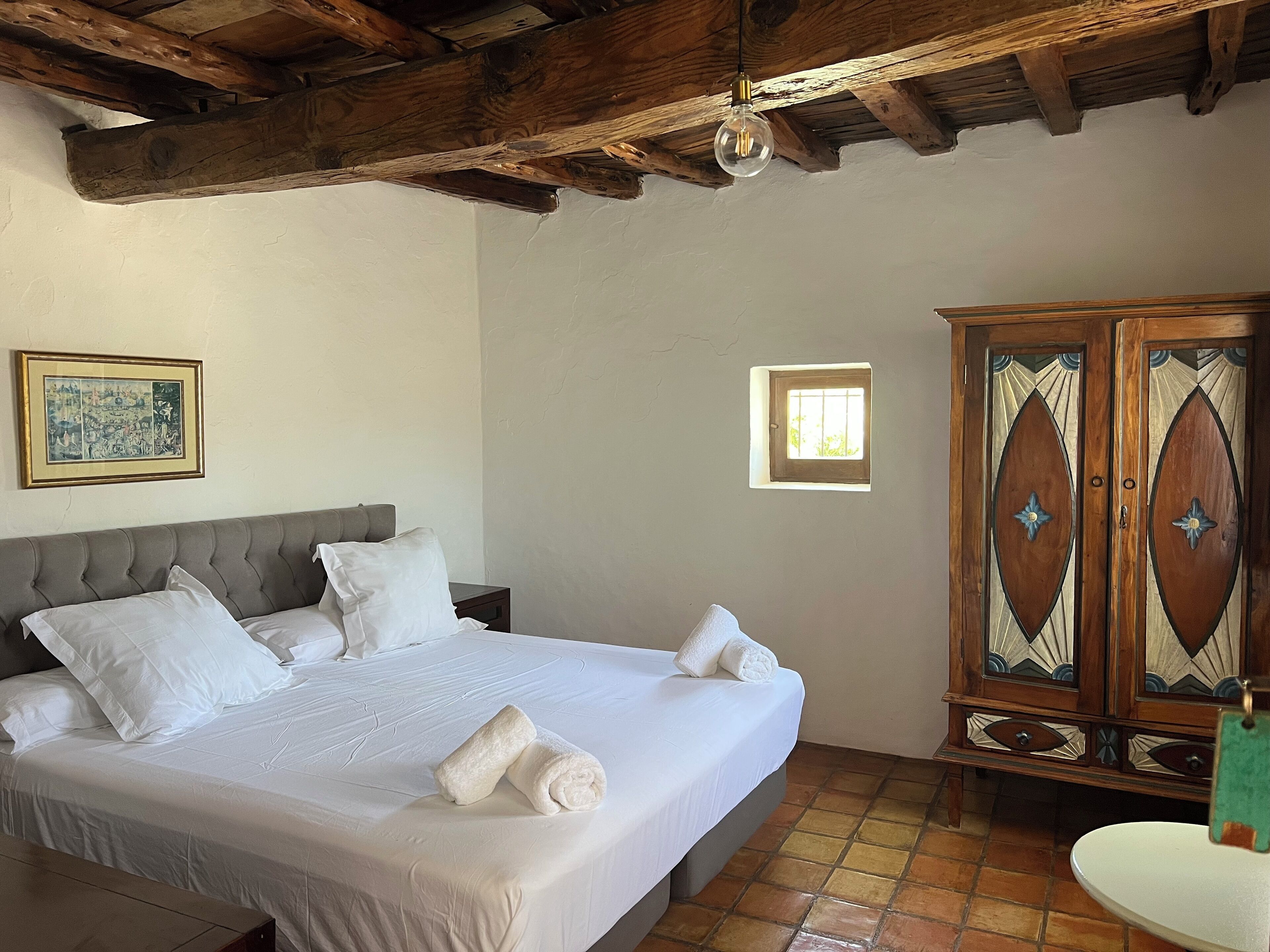 Hypo-allergenic bedding, blackout curtains, iron/ironing board