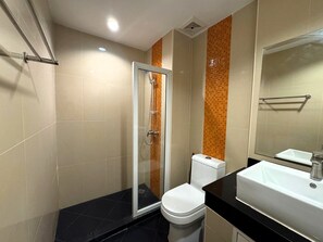 Apartment, 1 Bedroom, Smoking, Balcony | Bathroom - Bright Corner Pool-view Studio With Balcony - New Nordic VIP 3, Pratumnak (Pattaya)