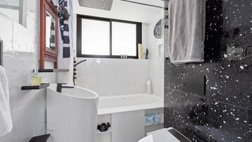 Hair dryer, towels
