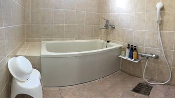 Hair dryer, soap, shampoo