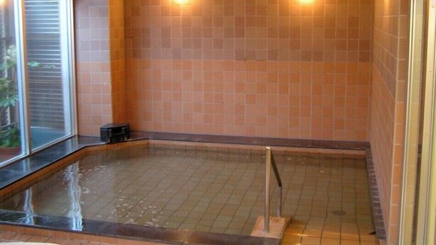 A spa room with tiled walls and a rectangular pool. - Misawa in Koyo (Misawa)