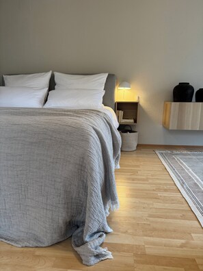 1 dormitorio, tabla de planchar con plancha, wifi y ropa de cama