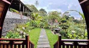 Bangalô panorâmico, 1 quarto, sacada, vista para o jardim | Vista para o jardim