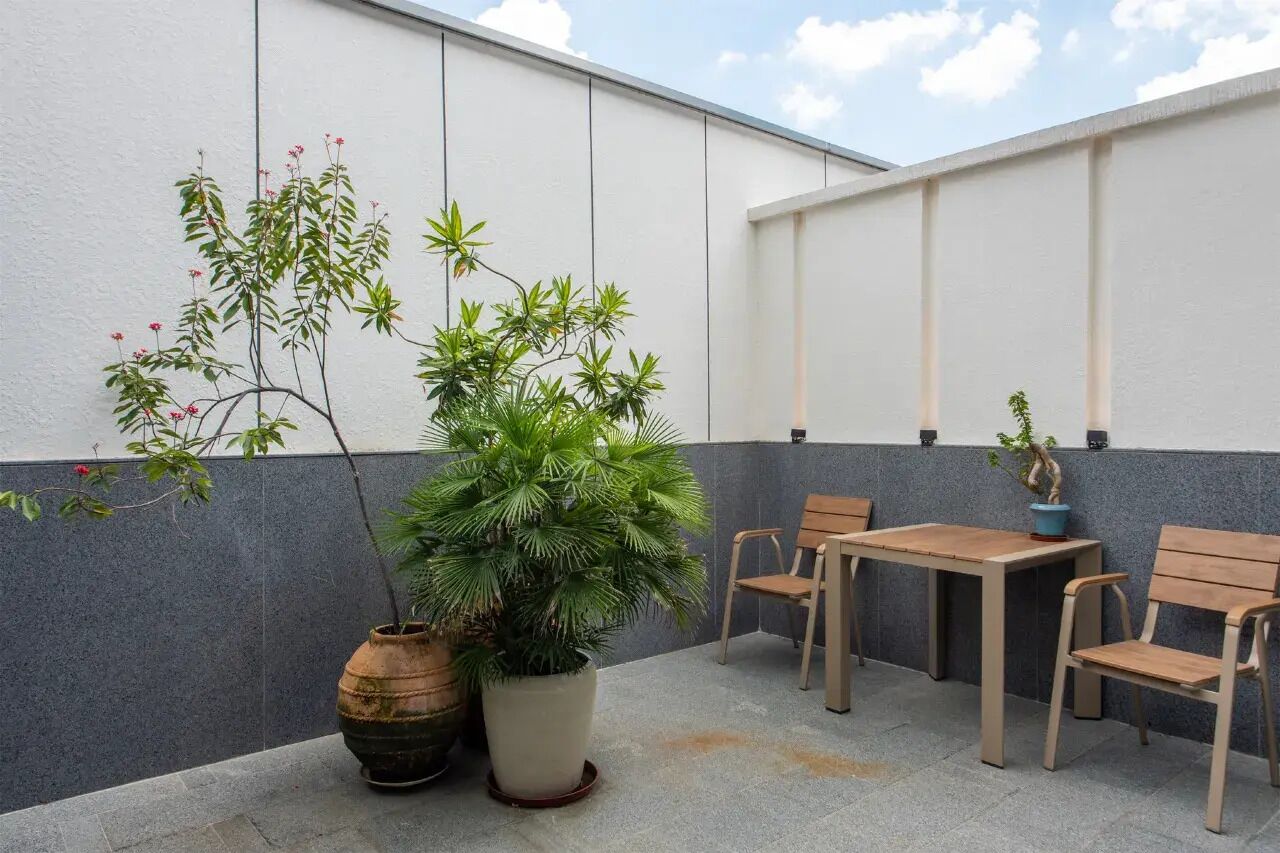 Luxury Triple Room, City View | Outdoor dining