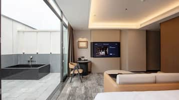 Luxury Triple Room, City View | Desk, laptop workspace, free WiFi