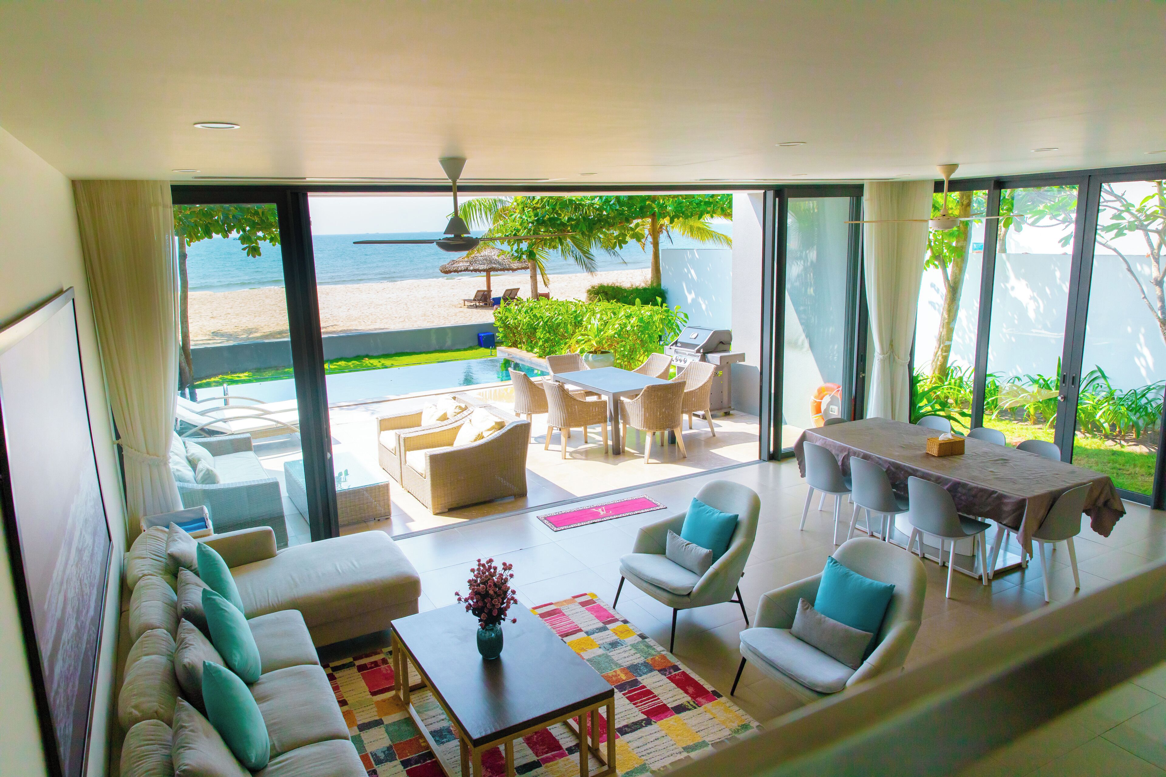 Luxury Villa, Beach View | Outdoor dining