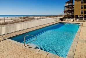 Indoor pool, outdoor pool - The Caribbean Condo 202 (Gulf Shores)