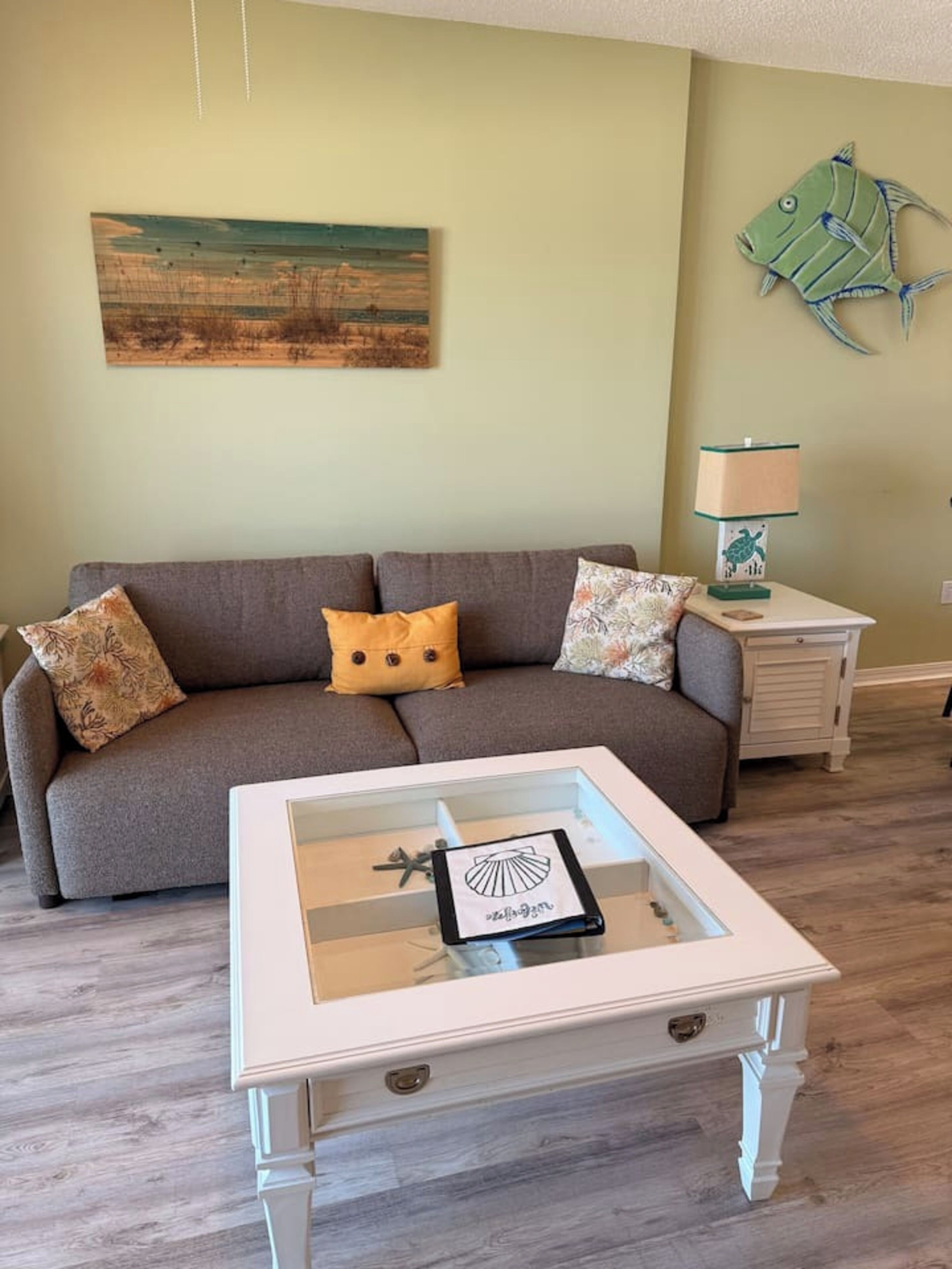 Signature Condo, 1 Bedroom, Balcony, Beach View | Living room | 32-inch Smart TV with digital channels