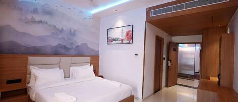 Chambre Double, patio, vue jardin