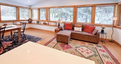 Tucked away on nearly two private acres and surrounded by peaceful woodland, this cozy yet modern 3 bedroom, 2 bathroom, home offers the perfect blend of seclusion and easy access to Vermont’s best outdoor adventures—year-round.