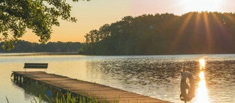 Vacation home Seebrise with sauna, fireplace & rowing boat and beach directly on the Dümmer See.