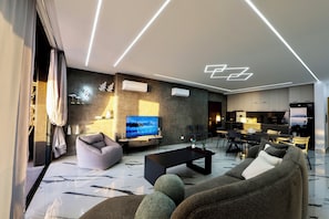 奢華公寓, 海景 | 客廳