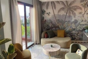 Living area - Apartment in the Marrakech palm grove for families or friends. (Marrakech)