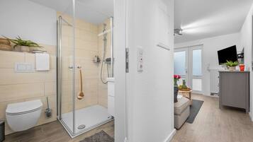 Shower, hair dryer