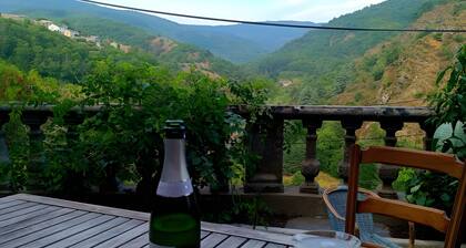Chambre d'hÎtes « Montagne Noire, Chez "Pinceau" » vue montagne, terrasse partagée et Wi-Fi