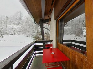 Outdoor dining - Studio for 2 Near Center Parking Included (Le Grand-Bornand)