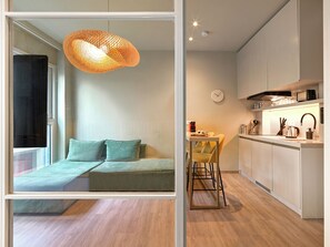 Deluxe Apartment, City View | Living area - Karitsi Suites (Athens)
