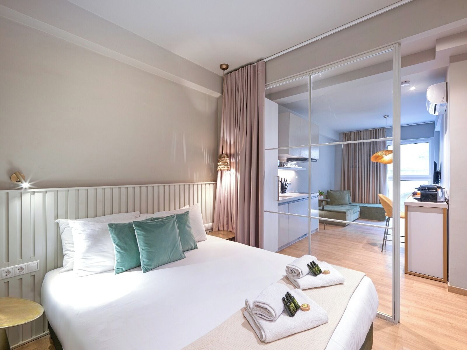 Deluxe Apartment, 1 Bedroom, City View | Desk, laptop workspace, free WiFi